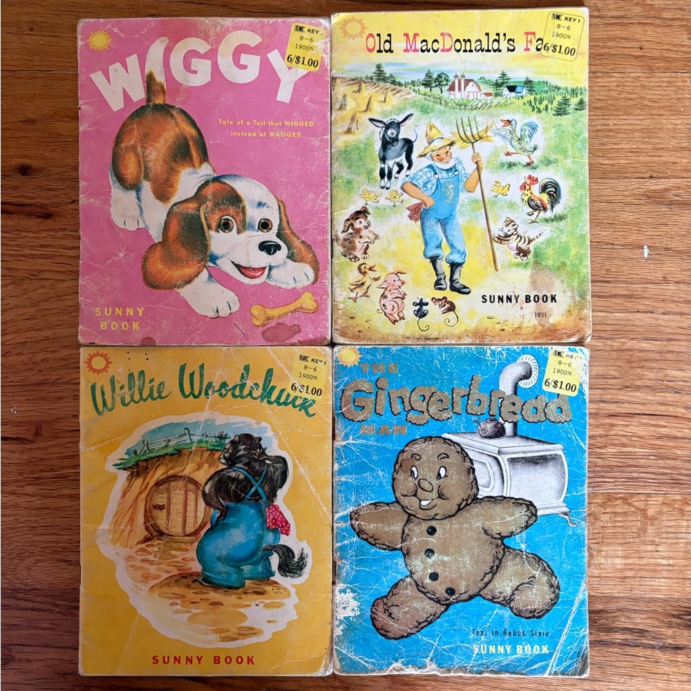 Set of 4 Sunny Book books 1968-1970